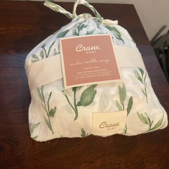 NWT Crane Baby 2 pack muslin swaddle wraps - Picture 3 of 4